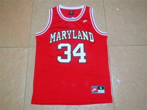 Maillot De Basket NCAA University of Maryland Leonard Kevin Bias 34 Engrener Rouge